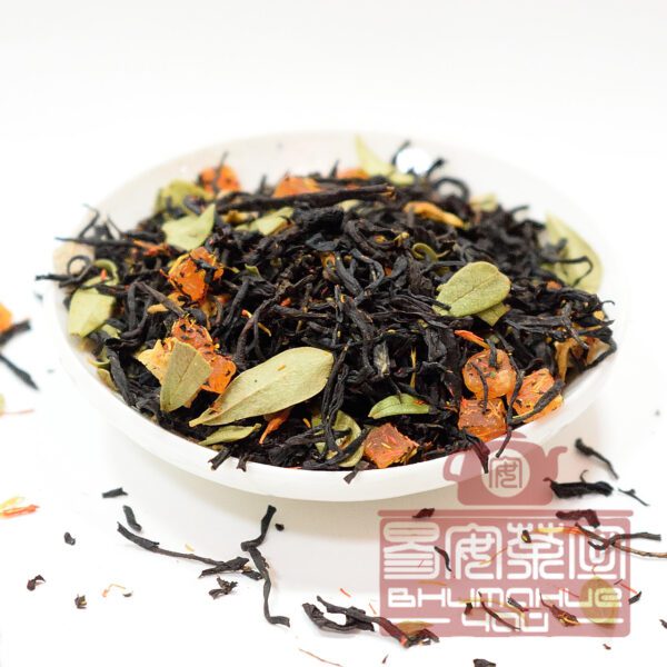 ароматизированный чёрный чай айва с персиком