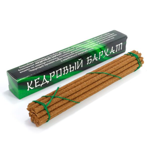 Кедровый бархат, благовония Baikal Incense, безосновные аромапалочки, уп. 19шт